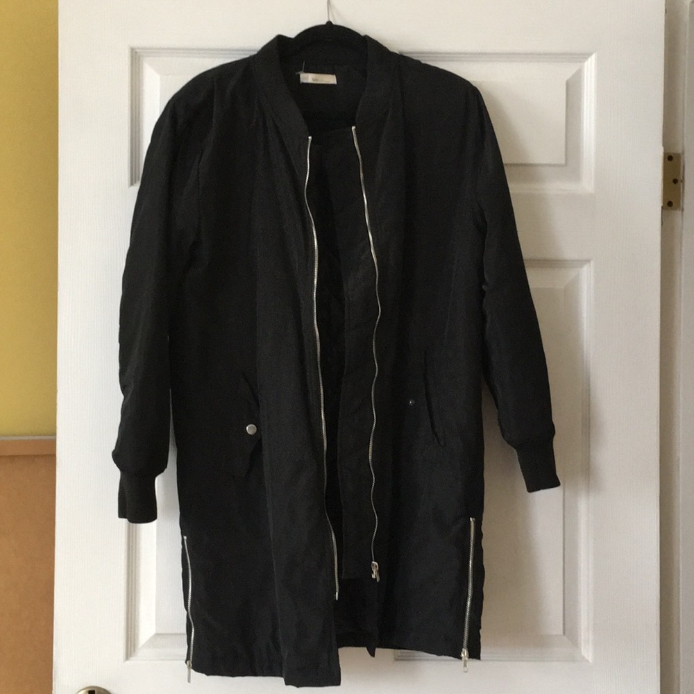 Elongated bomber jacket